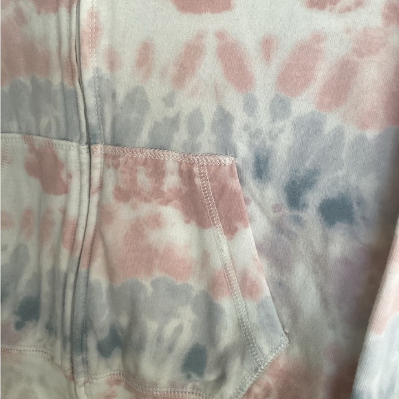 ABERCROMBIE KIDS Sherpa hoodie jacket Sz 13 / 14 tie dye full-zip EUC - Picture 4 of 6